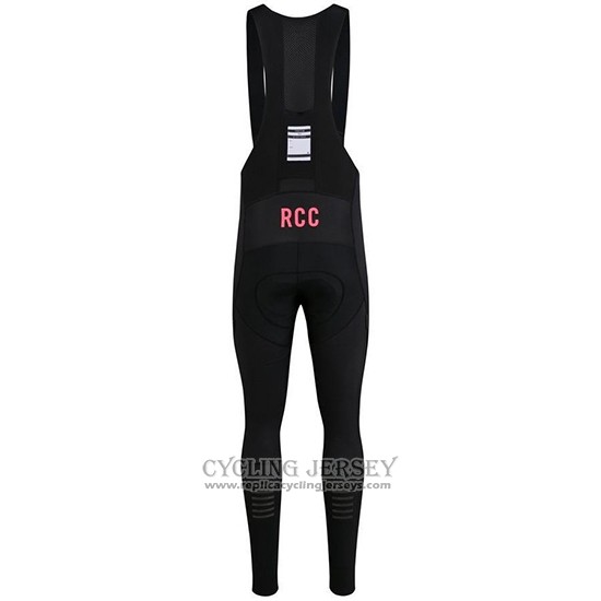 2019 Cycling Jersey Rapha Black Pink Long Sleeve And Bib Tight